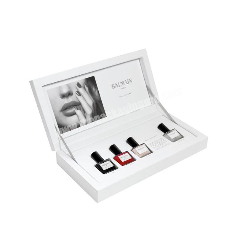 Custom logo luxury beauty product makeup gift carton para regalo magnetic closure false nail packaging box