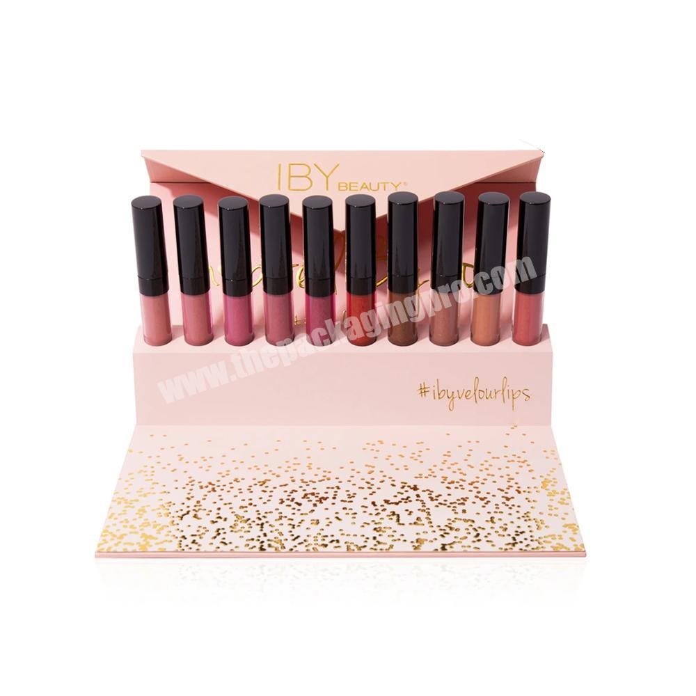Custom logo luxury cardboard cosmetic storage gift box package beauty makeup lipgloss lipstick packaging cosmetics box