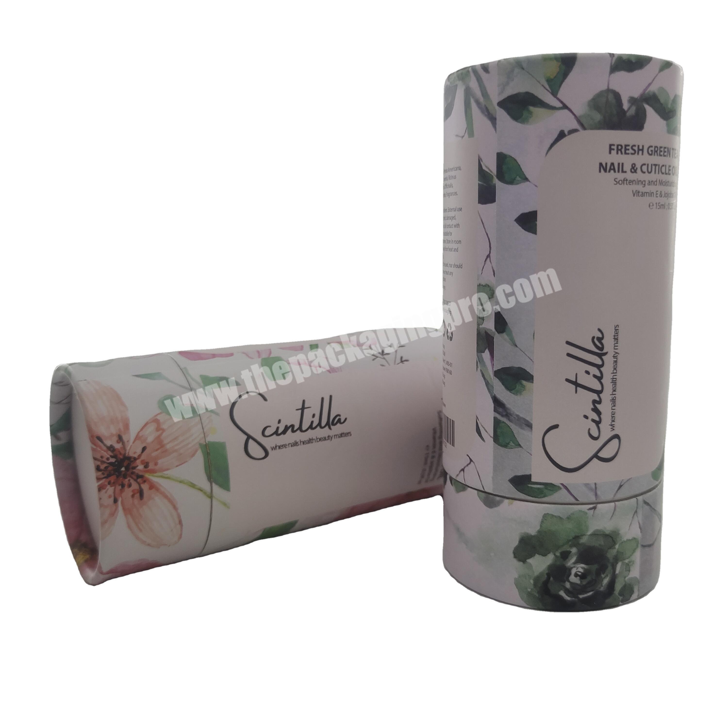 Custom logo luxury cardboard paper tube packaging for perfume bottle box