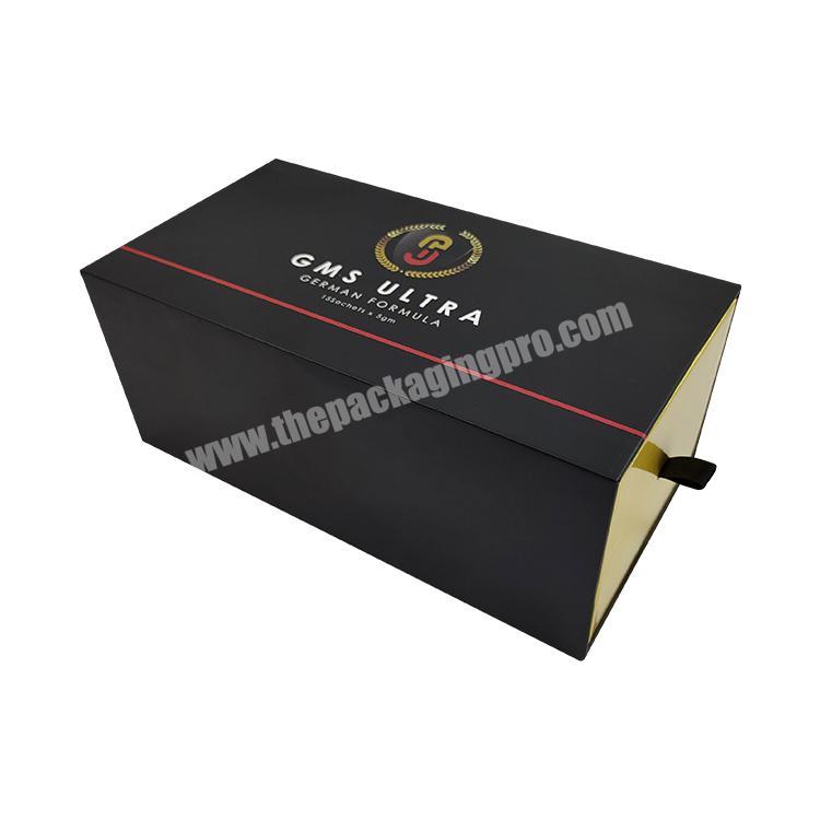 Custom logo luxury jewelry packaging box print slide drawer gift cardboard rigid box for skincare makeup