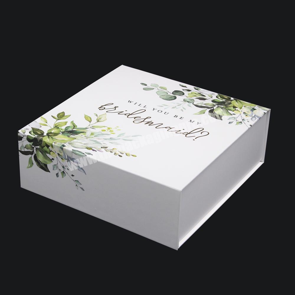 Custom logo magnetic maid of honor bridesmaid proposal box will you be my bridesmaid box
