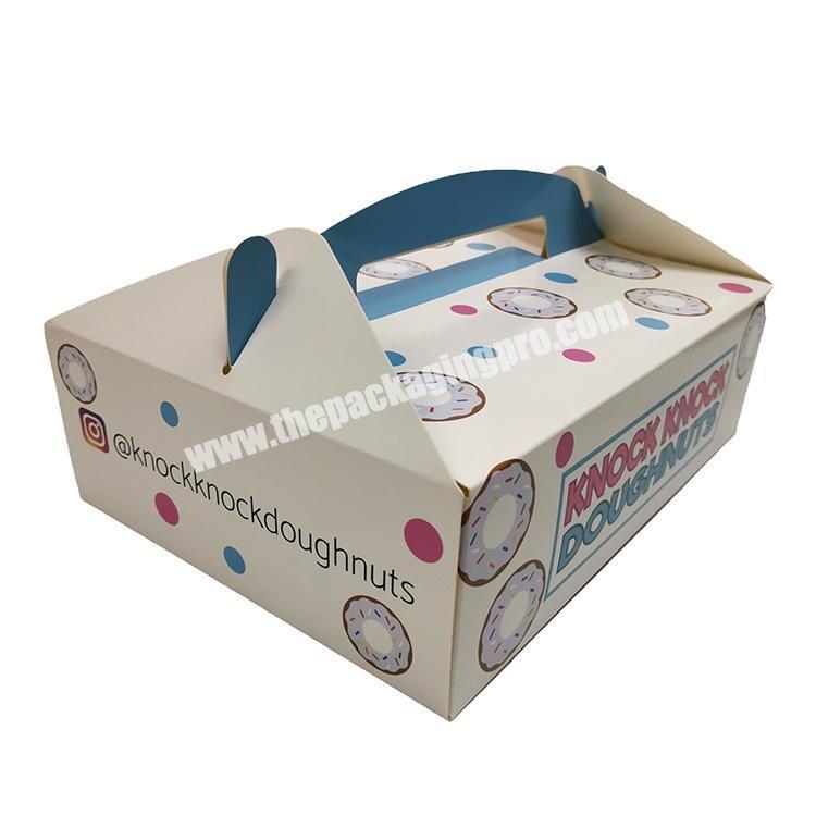 Custom logo paper food packaging boxes bakery donut box paper boxes for cookiecupcake