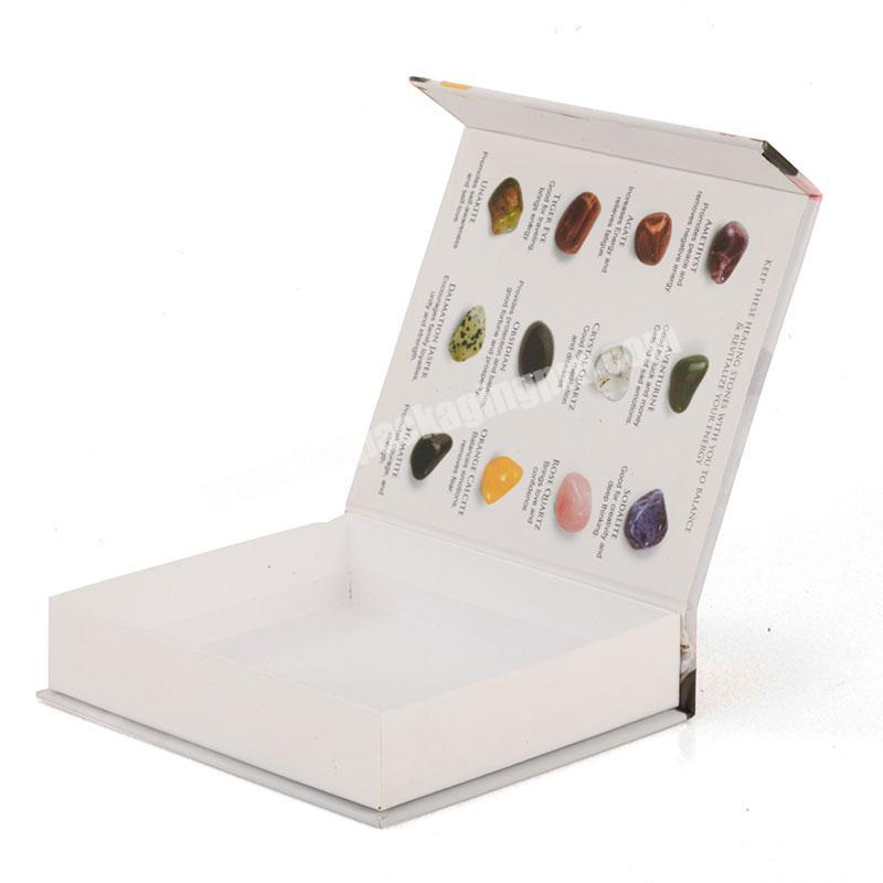 Custom logo paper healing stones packaging box luxury magnetic gift box for crystal