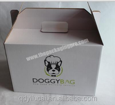 Custom logo pattern pet food corrugated paper box for packing