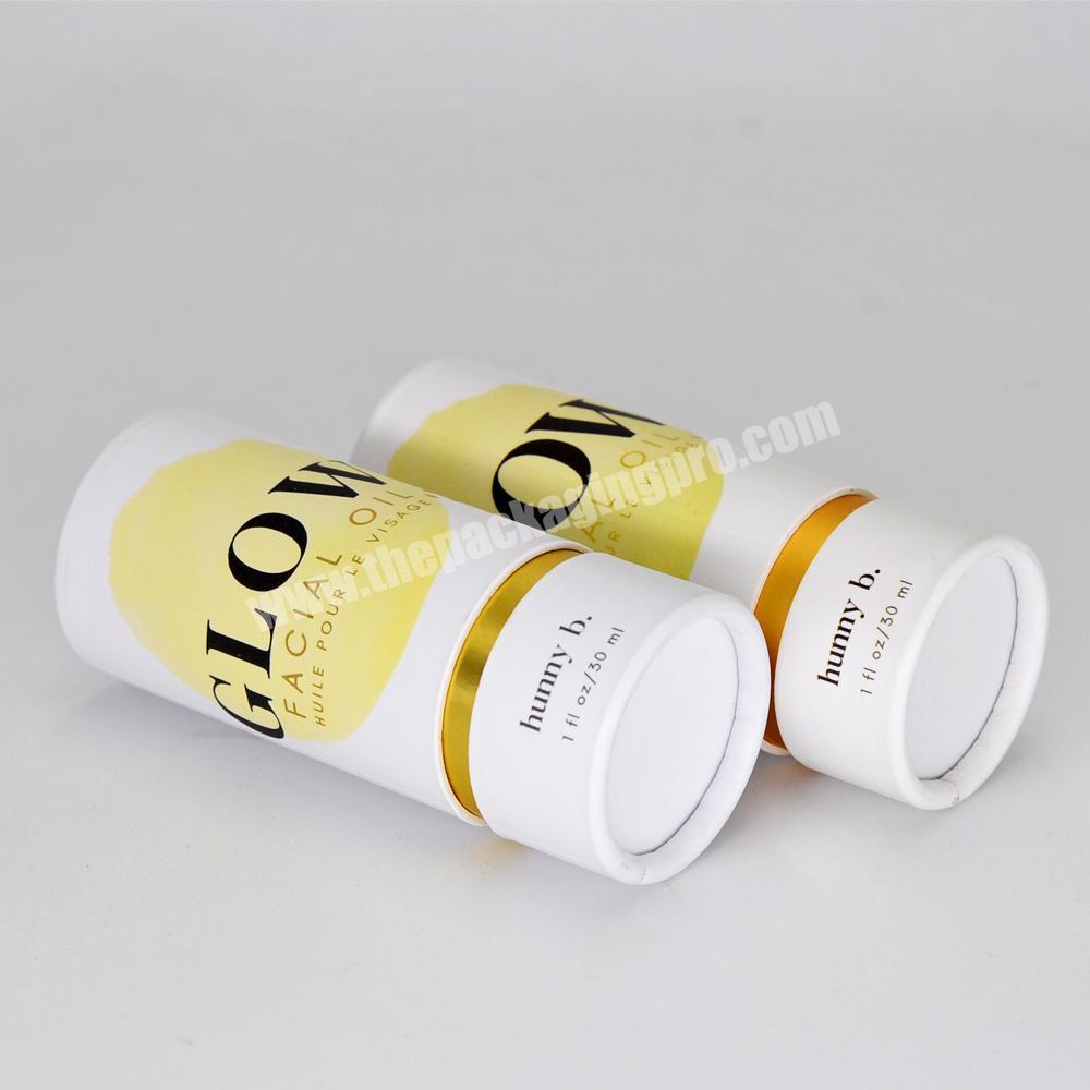 Custom logo printed paper tube round cardboard box essential oil container tube packaging