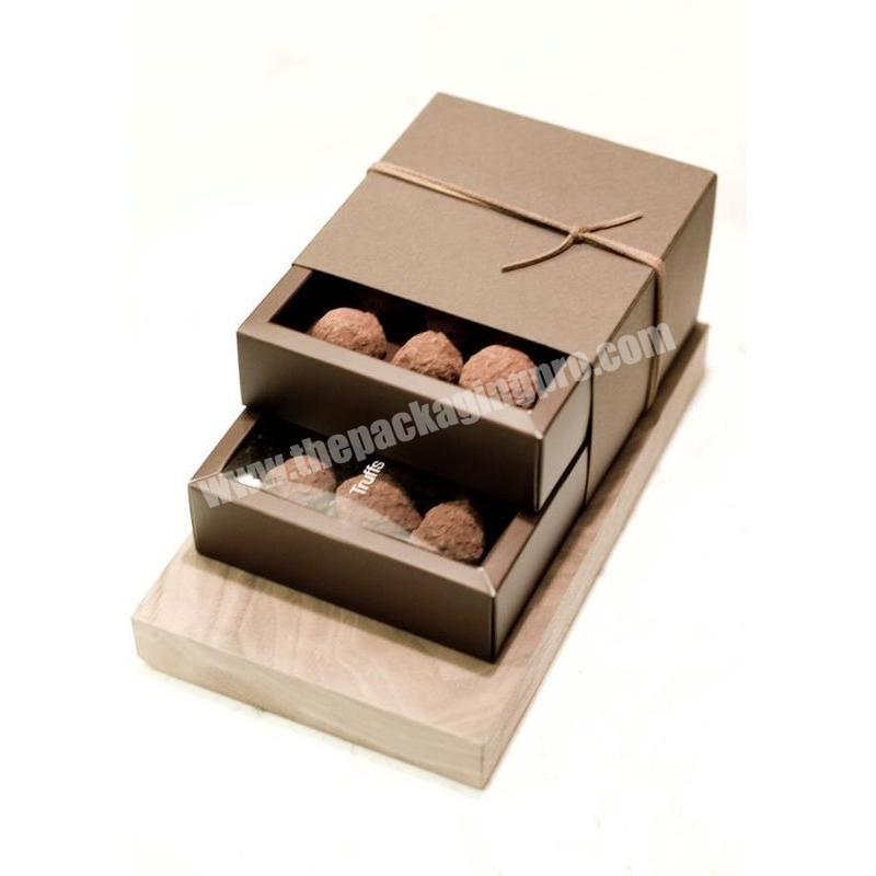 Custom logo printed printed paper chocolate bar packaging box gift packing box with dividers chocolate boxes with dividers