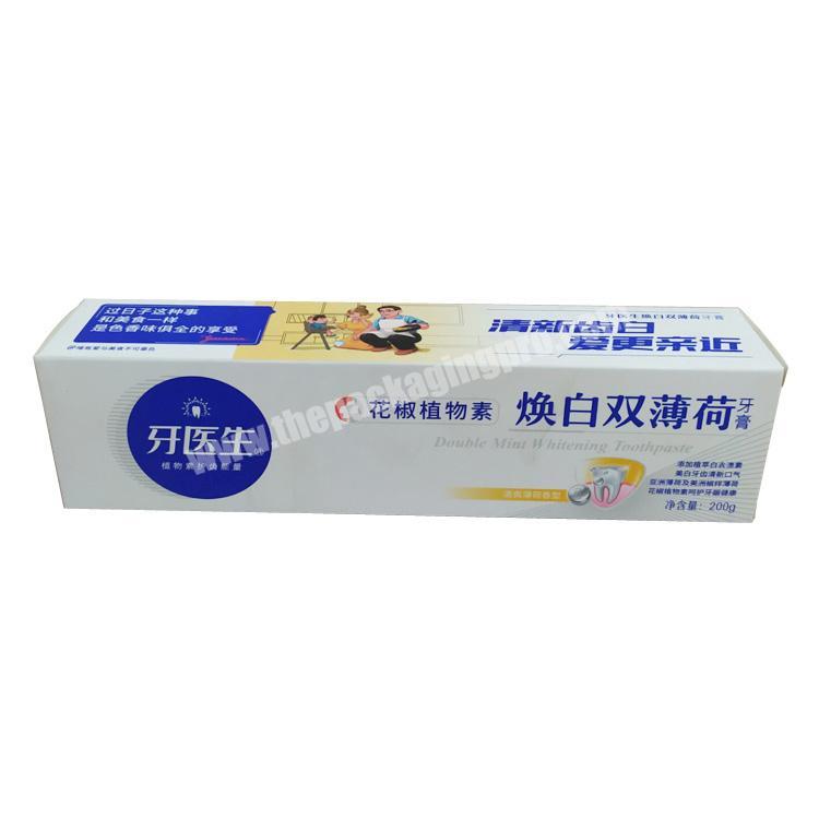 Custom logo size toothpaste toothbrush box disposable  toothpaste packaging box
