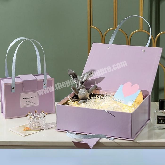 Custom luxury design logo gift clothing package box lingerie packaging box creative personality mini suitcase packaging box