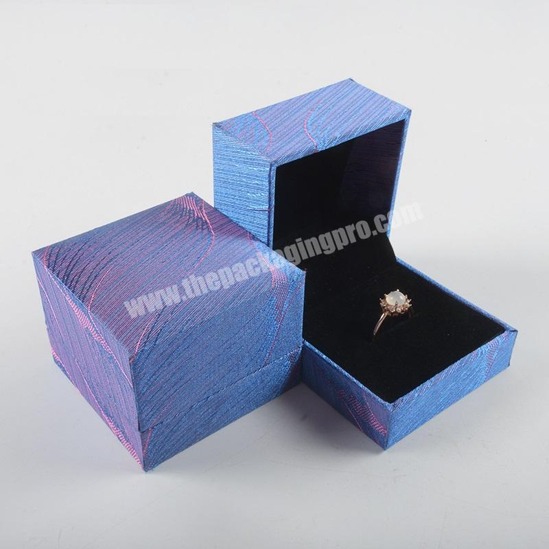 Custom luxury elegant Peacock pattern paper cardboard jewelry set packaging box