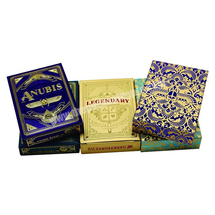 Custom luxury gold stamping matte colorful playing cards and box