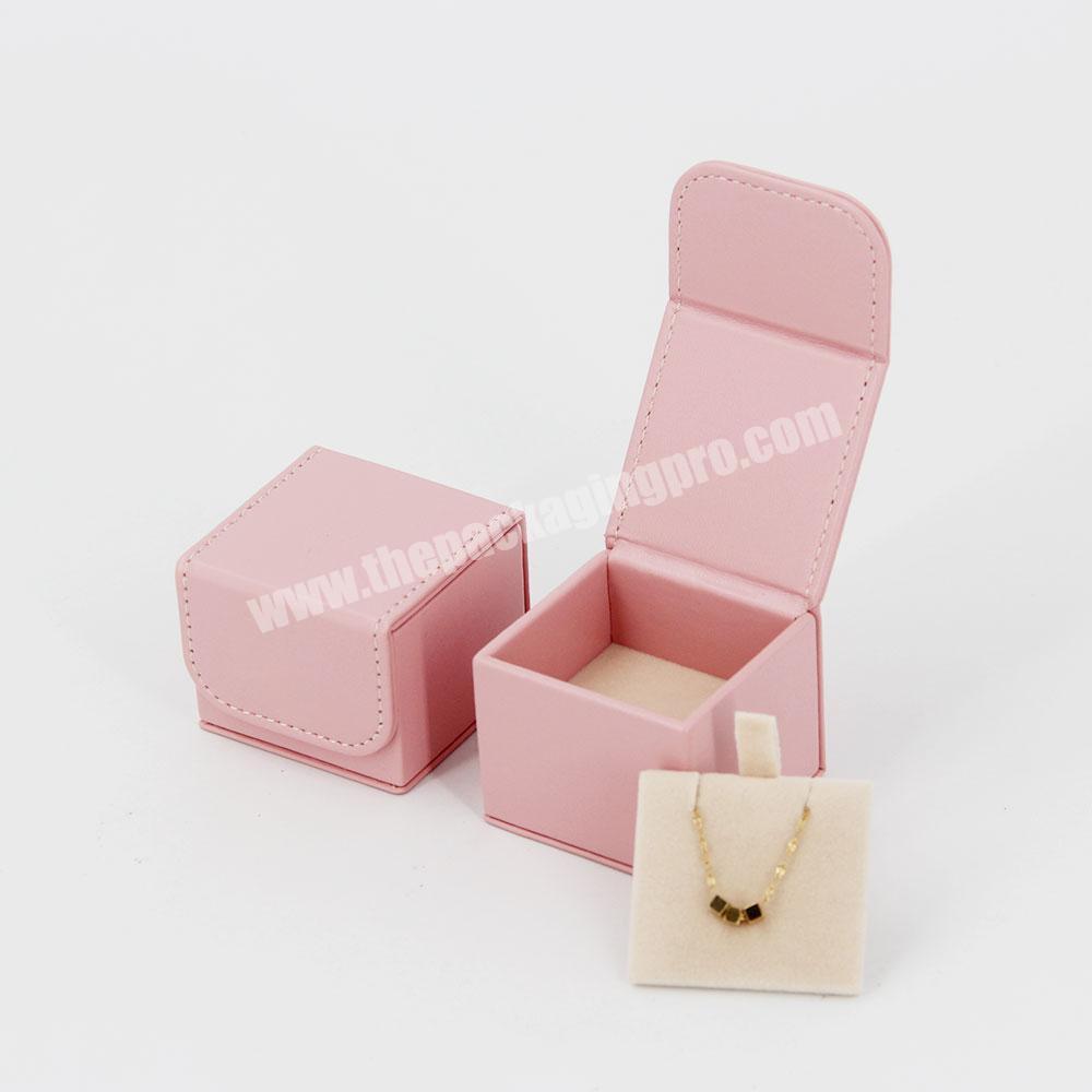 Custom luxury magnetic gift jewelry packaging box pink wedding square small gift box premium wedding jewelry magnetic gift box