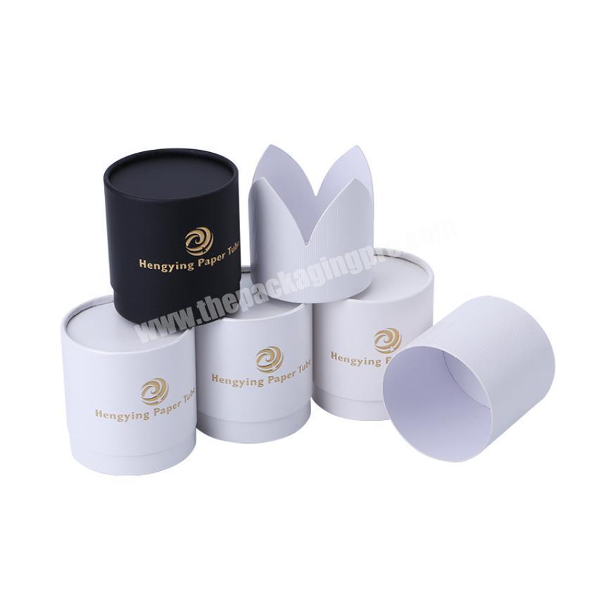 Custom  luxury white black paper round packaging cardboard boxes for custom perfume box