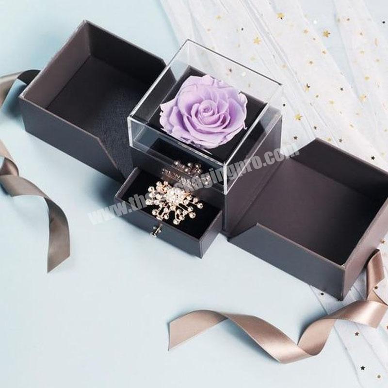 Custom luxury white eid mubarak gift box sweet product kraft paper ribbon drawer treat boxes packaging supplies