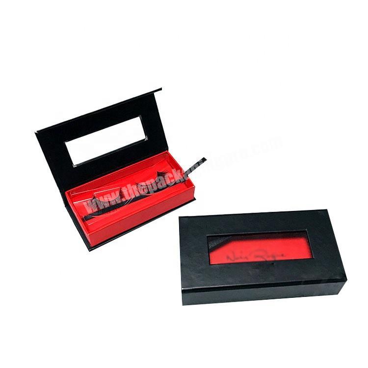 Custom-made High-quality Cardboard Box Book-type False Eyelashes Box with Clear Window
