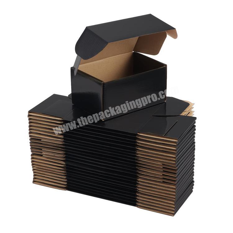 Custom made boite aux lettres strong carton folding black kraft corrugated mobile phones packaging shipping box