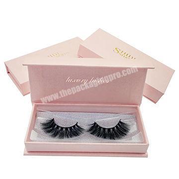 Custom made eyelash packaging box book shape magnetic closure box eyelash packaging box