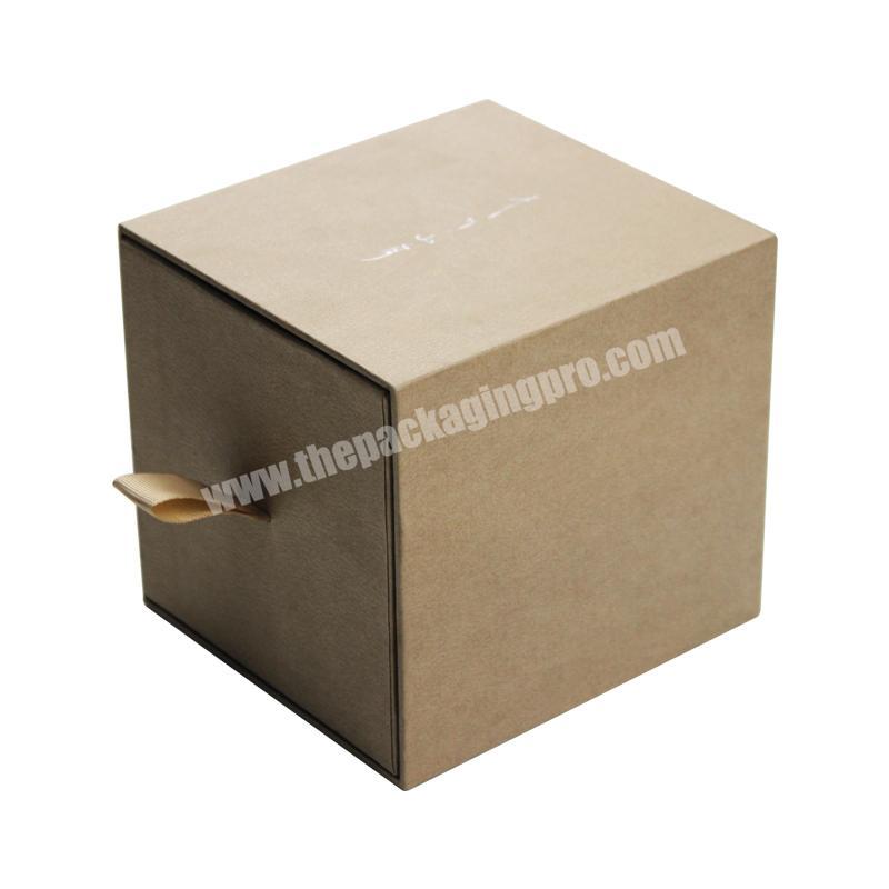 Custom  multicolor paper packaging sliding drawer box gold foil logo  gift box printing