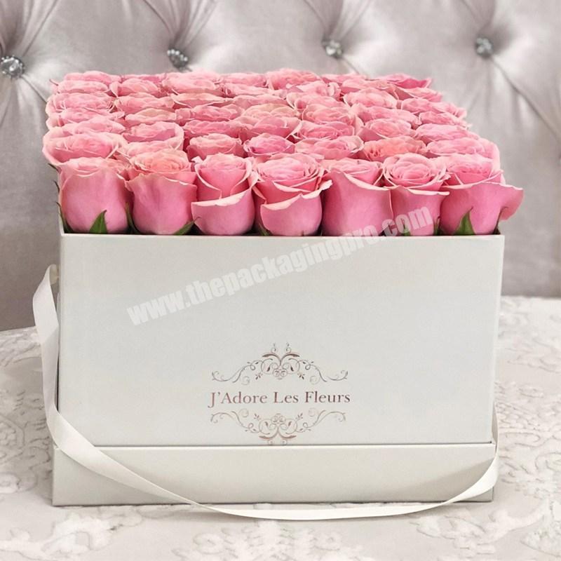 Custom Packaging Geometric Square Boxes Wedding Candy Round Flower Box