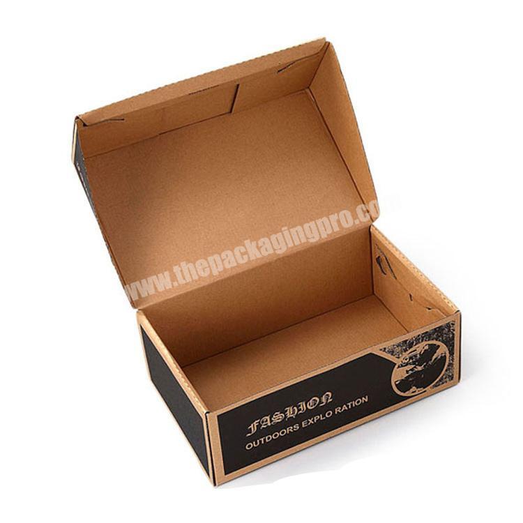 Custom packaging specification corrugated shoe box