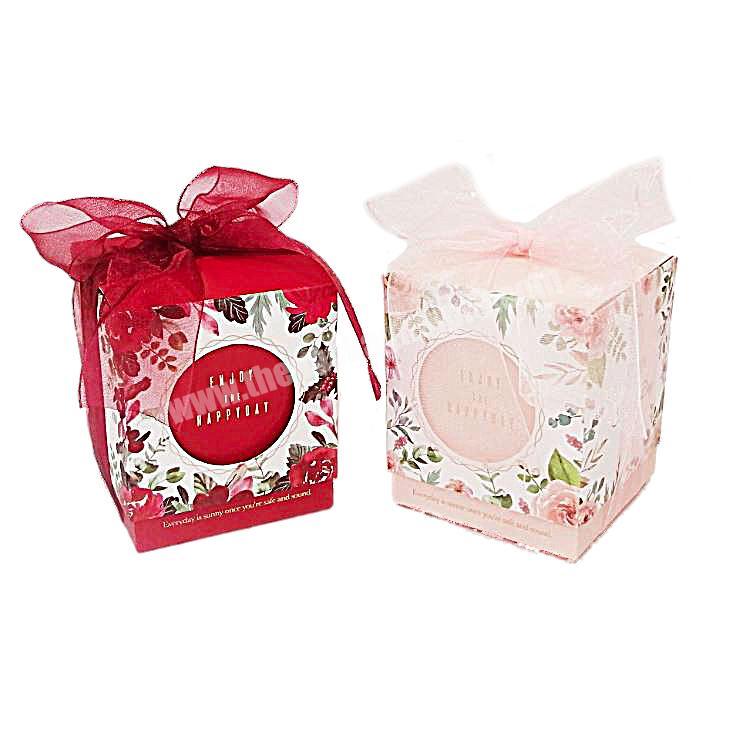 Custom paper foldablefolding wedding favor candy boxes packaging for sale