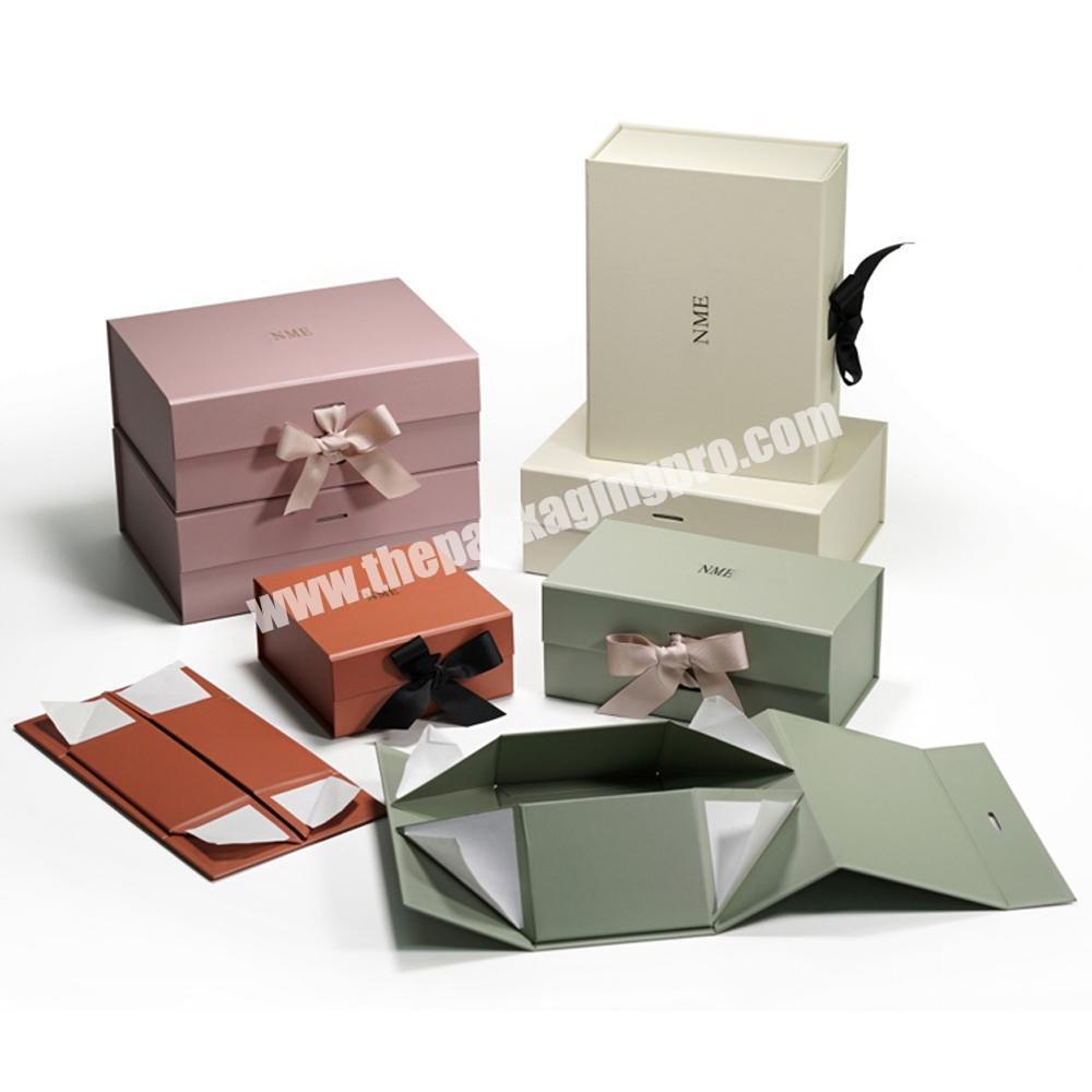 Custom paper magnetic folding card board boxes for clothing boxes for women customized clothing luxury clothing boxes
