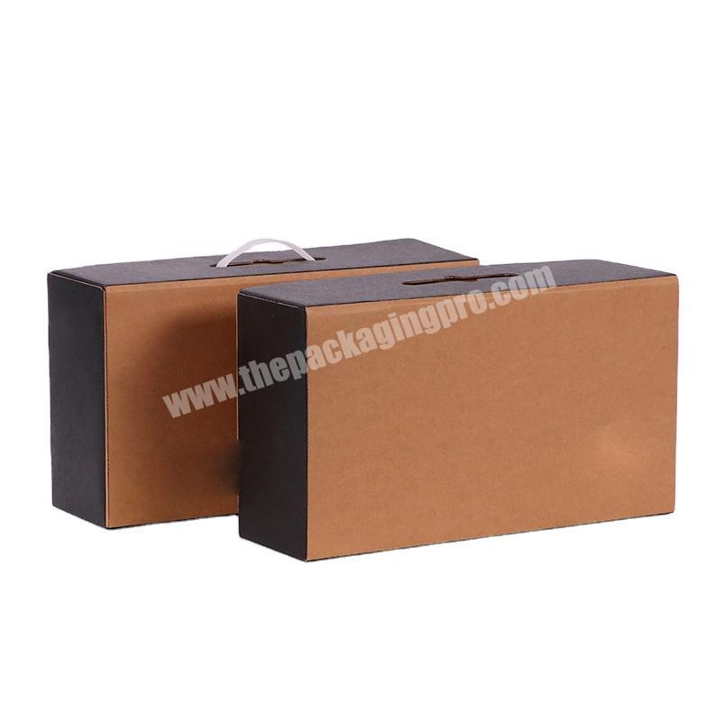 Custom printed packaging box with handle rigid cardboard gift box packaging jewelry packaging pouch and box