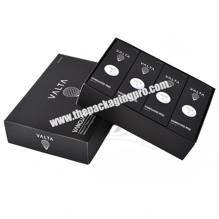 ECO friendly Custom Design Printing  White card paper Golf Ball Box Packaging for Gifts