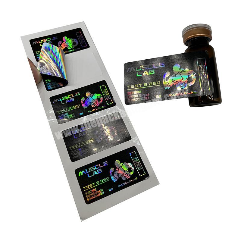 Custom printed waterproof Bodybuilding Pharmaceutical packaging 10ml steroid vial labels and boxes