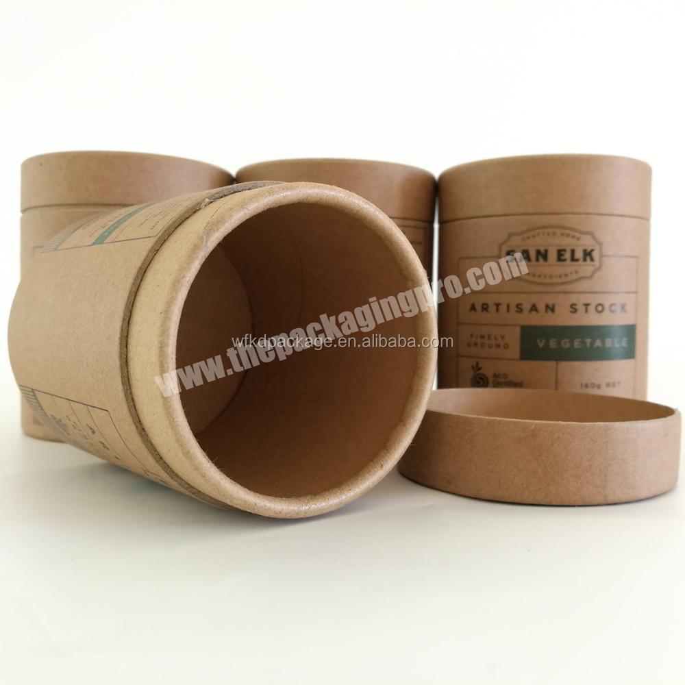 Custom printing Kraft paper tube packaging for green tea loose leaf tea
