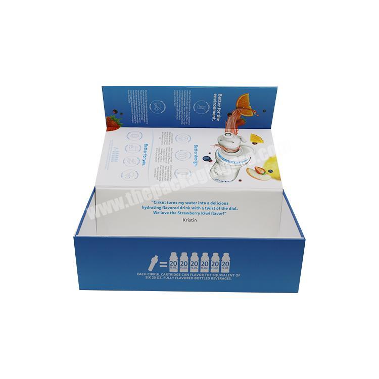 Custom printing drink bottle packing paperboard packaging foldable magnetic lid folding boxes