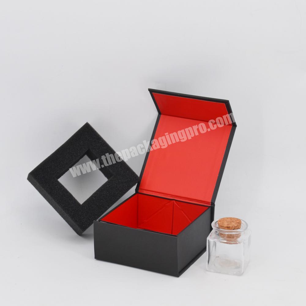 Custom printing luxury gray board cardboard saffron packing box saffron bottle gift box magnetic saffron packaging box