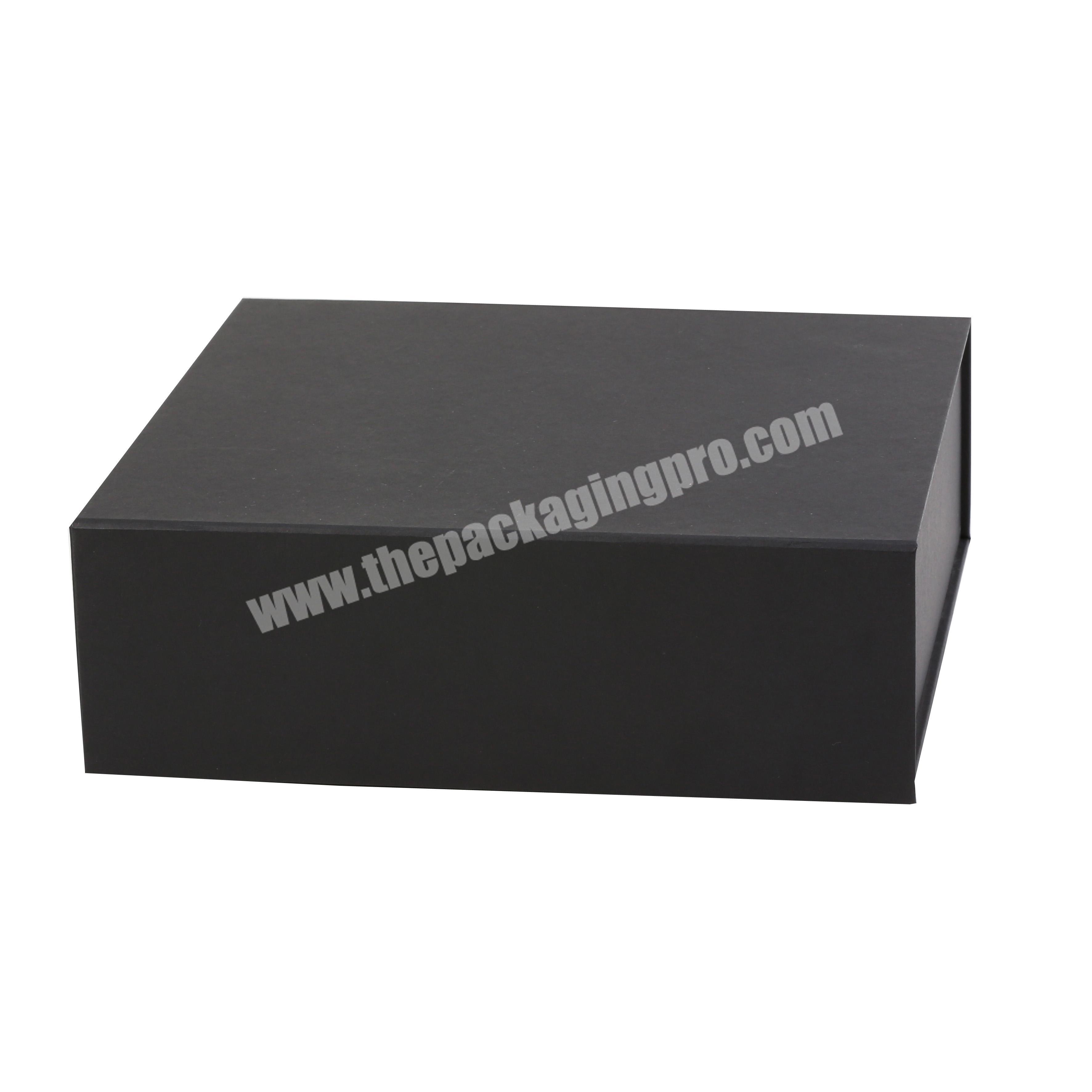 Custom rigid cardboard knock down flat pack magnetic paper hard collapsible gift box