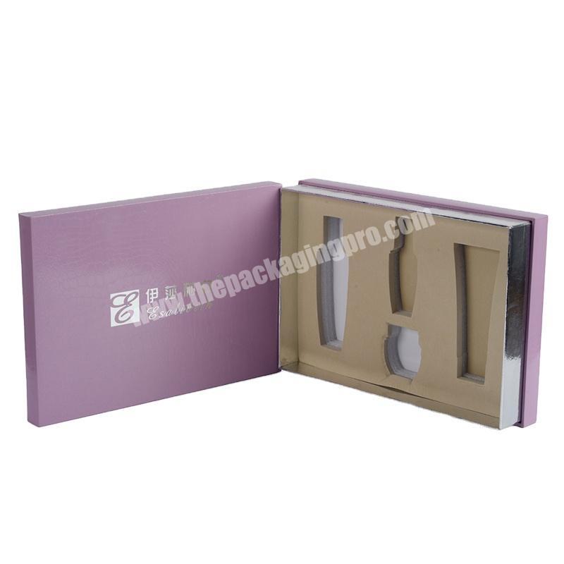 Custom size a5 packaging boxes skincare set sample packaging box with insert