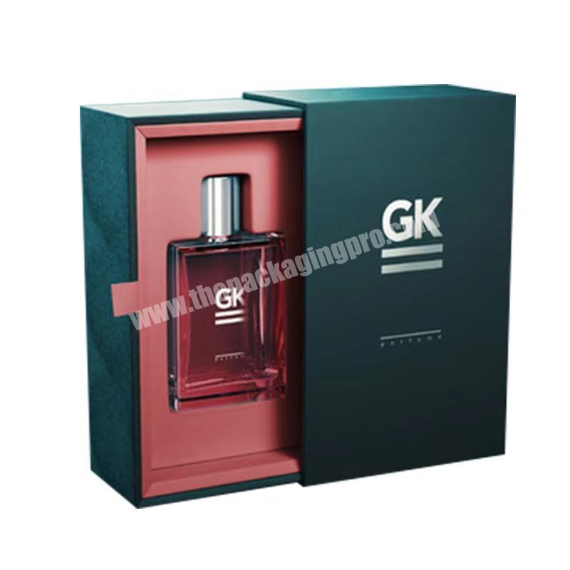 Customised OEM White Design 50Ml Arab Glass Perfume Boxes Set Packaging Rigid Transparent Perfume Gift Box with Bottle