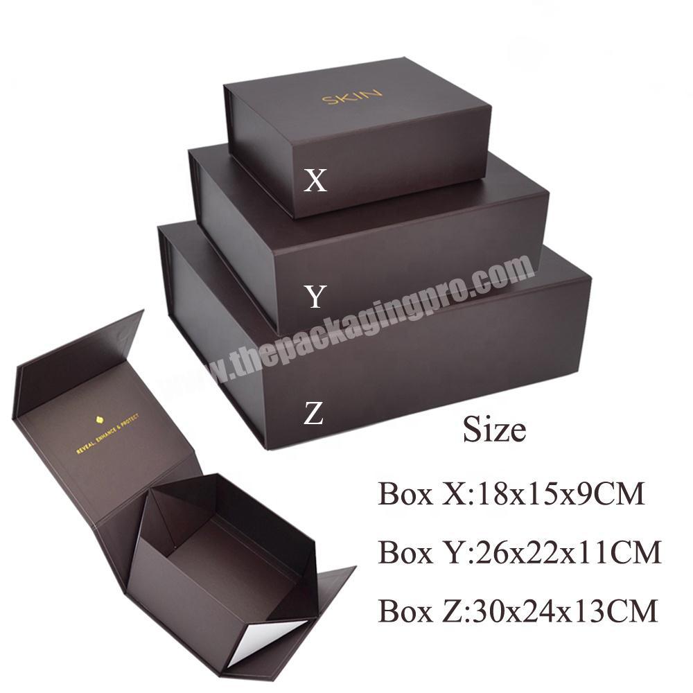 Customization Black Matte Rigid Book Shape Magnetic Gold Foil Gift Folding Box