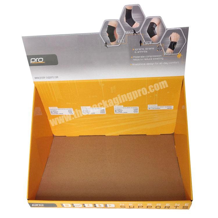 Customized Design Retail Shelf Ready Box Stand Folding Corrugated Counter Display Paper Box Packaging