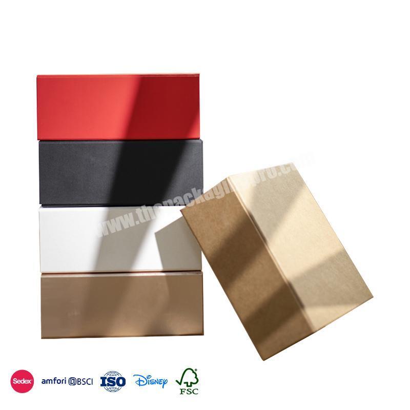 Customized Design Solid color clean no-picture design clamshell cardboard foldable paper box shoes