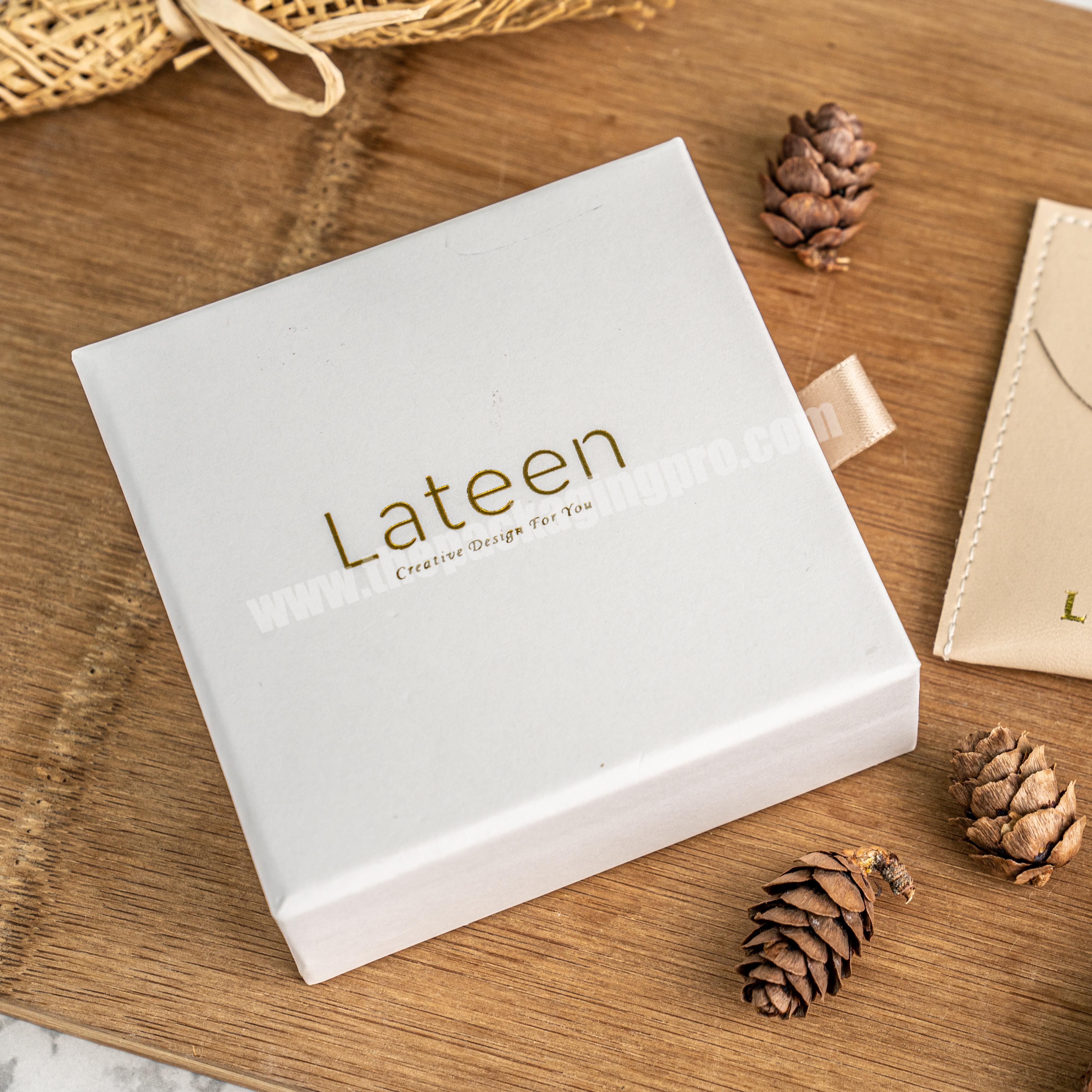 Customized Logo Bracelet Necklace Jewelry Packaging Organizer Box Cardboard Drawer Sliding Jewelry Packaging Gift Box