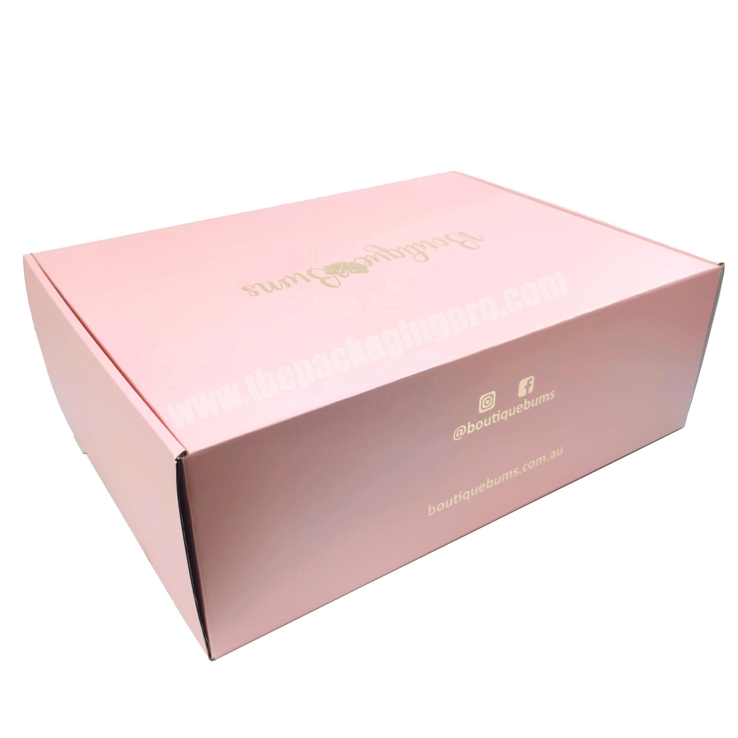 Customized Matte Pink Clothes Package Big Size Boxes