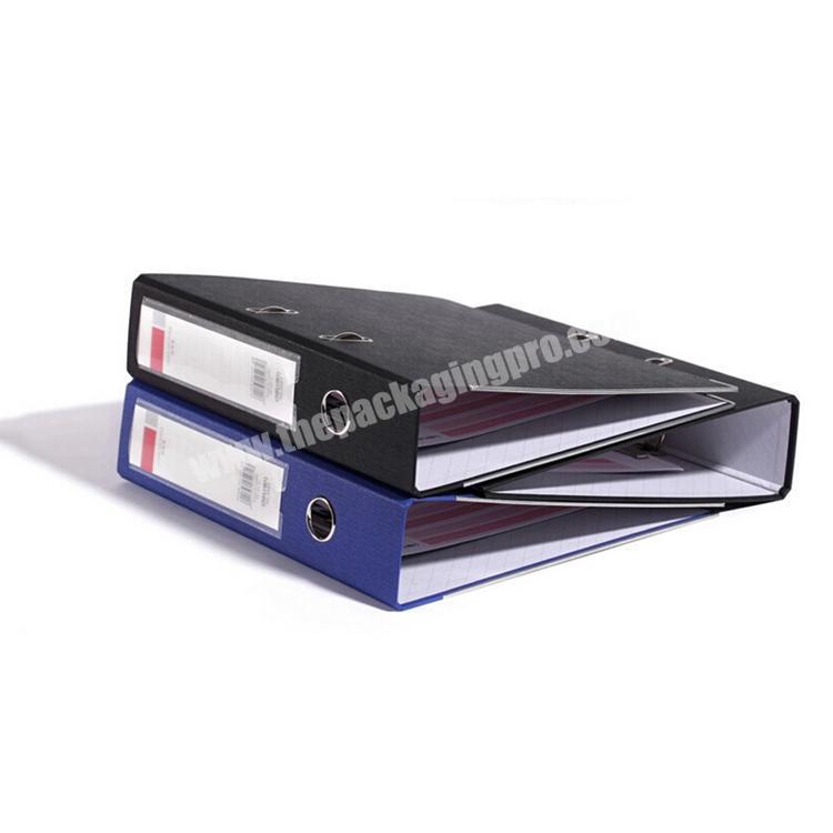 Custom Logo File A4 Size Folders Documents Storage Bag Paper over board presentation binder with 2 rings