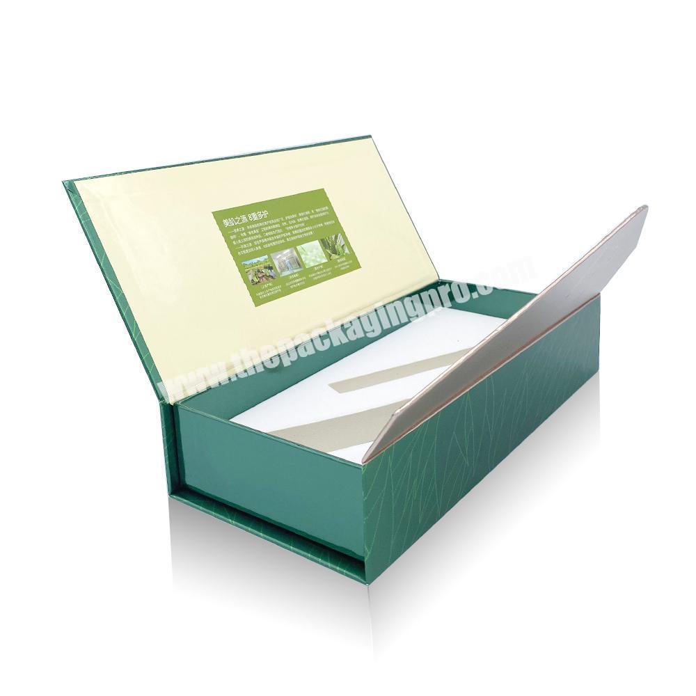 Luxury Custom Green Cardboard Box Packaging Cosmetic Beauty Skincare Packaging Paper Box