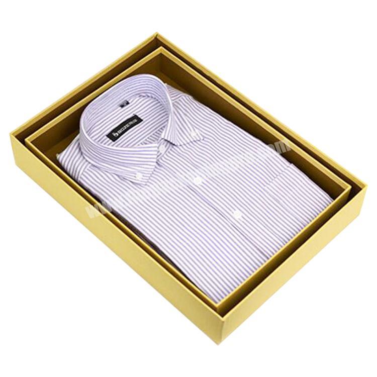 Customized Rectangle Men Polo Shirt T-Shirts Rigid Cardboard Gift Two Pieces Paper Box Packaging for Clothes