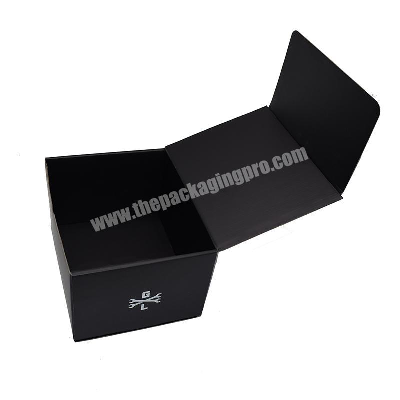 Customized Recycled Matte Black Printing Corrugated Paper Cardboard Carton Mailer Shipping Mail Box