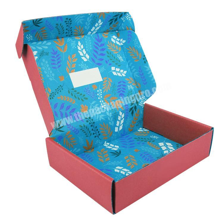 Customized  Wholesale  E Flute Folding Corrugated Costume Packaging Box Mailer Box