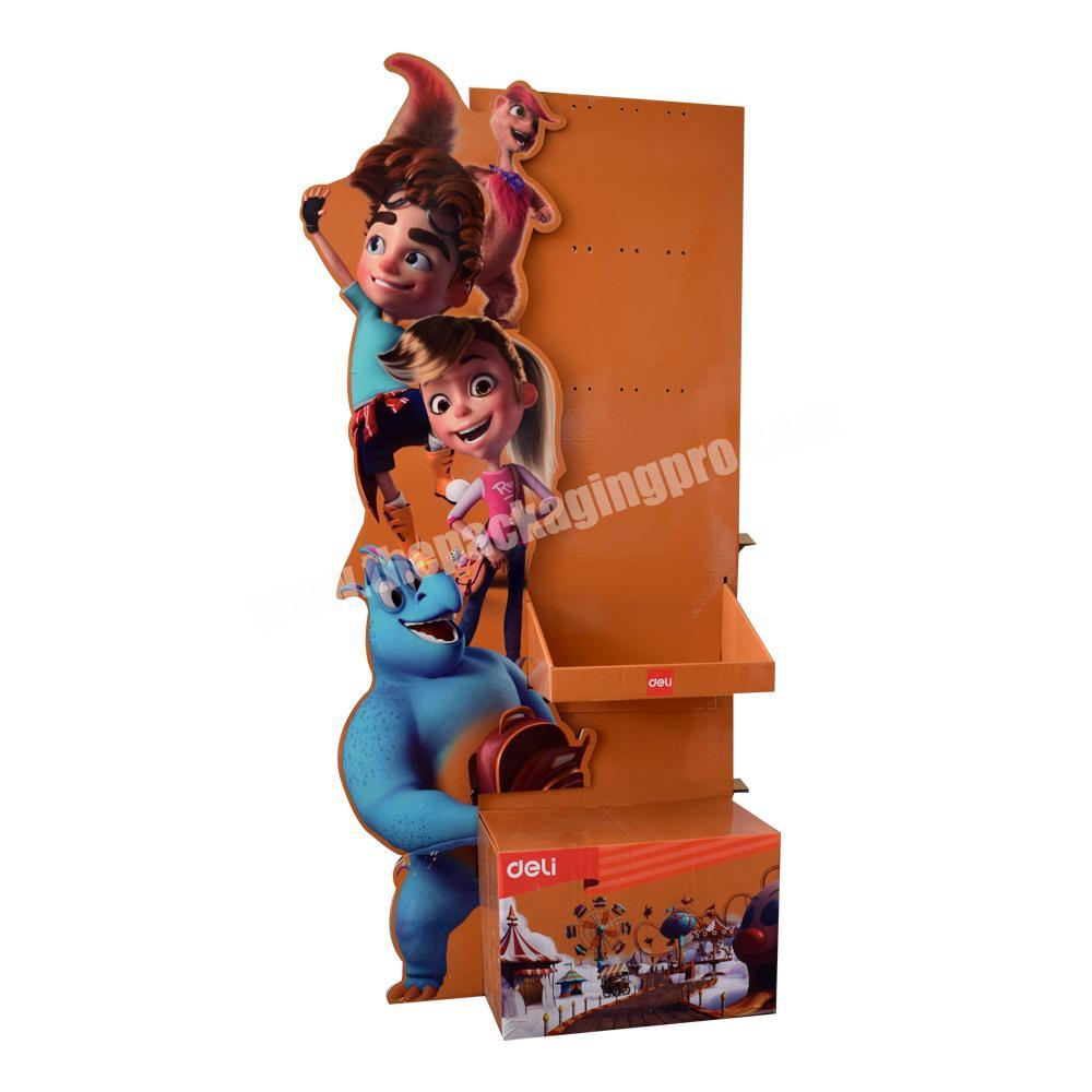 Customized advertising and promotion temporary corrugated pop display stand