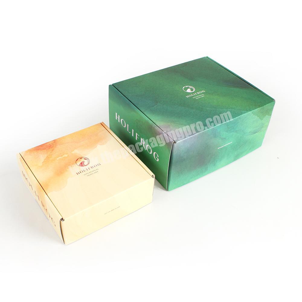 Custom color printing baby body skincare packaging corrugated paper shipping mailer box