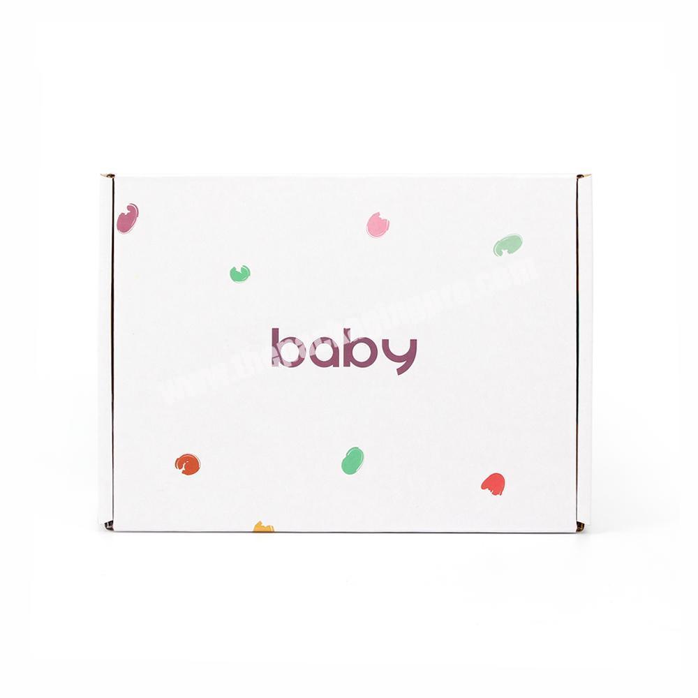 Customized corrugated box new born baby clothing gift set box packaging