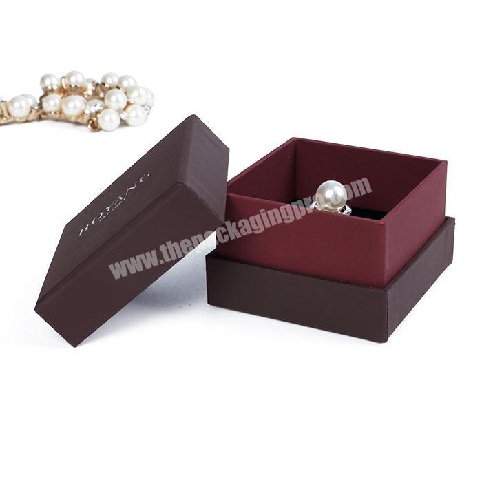Customized design luxury jewelry box engagement ring box foam insert