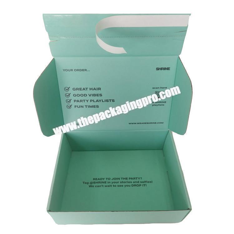 Custom Printing Logo  Corrugated Mailers box Kraft Green Ready To Ship Shipping Packaging Gift Paper Boxes For Clothing