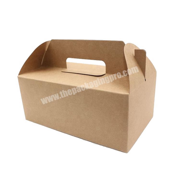 Customized kraft Cake Food Grade Boxes With Handle